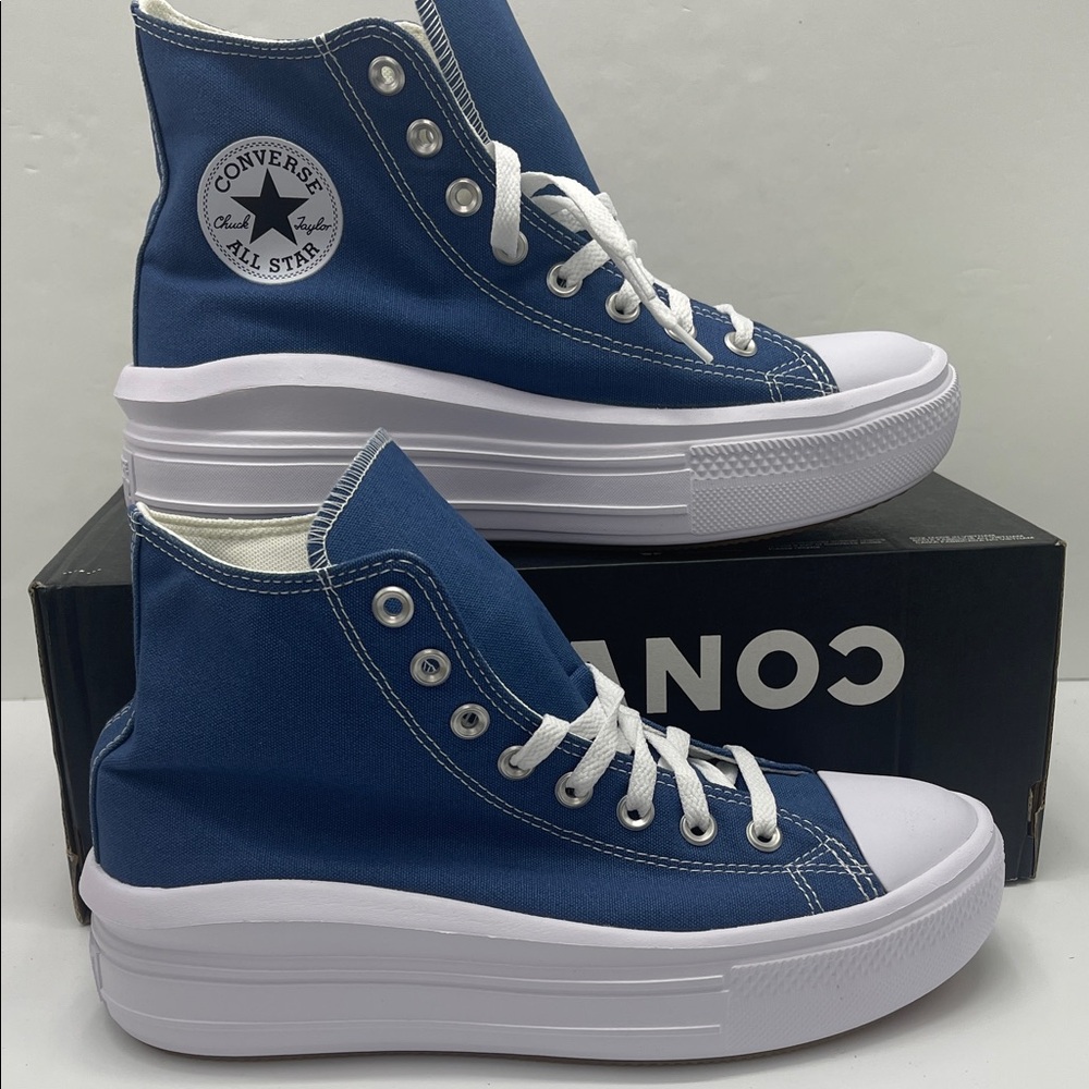 Converse WMNS High-Top Platform Sneakers A09395C
CTAS MOVE HI
ARMOR BLUE/WHITE - Picture 1 of 16